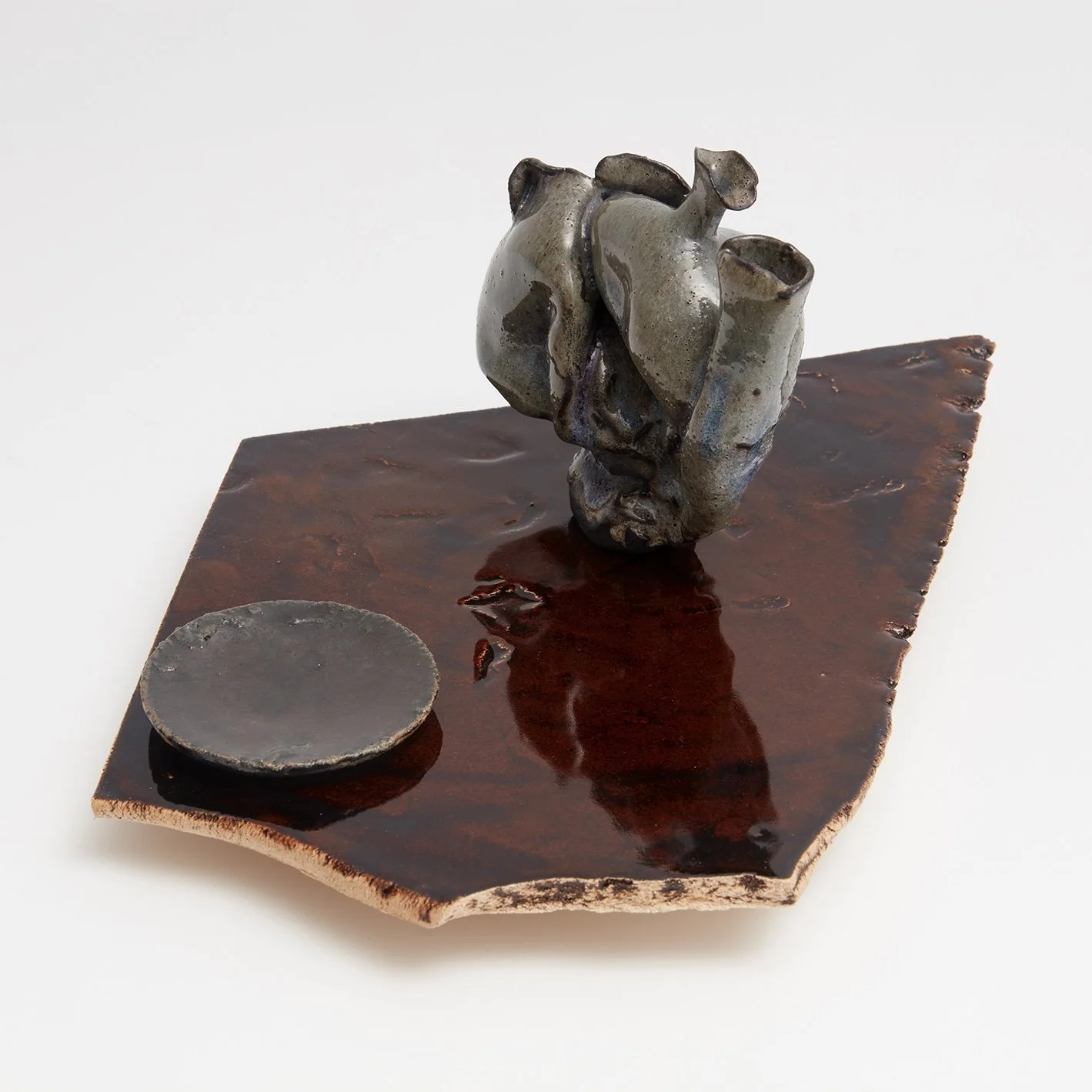  2025  Glazed ceramics, epoxy   7.25 x 16.25 x 10.5 inches  photo credit : Klaus von Nichtssagend Gallery 