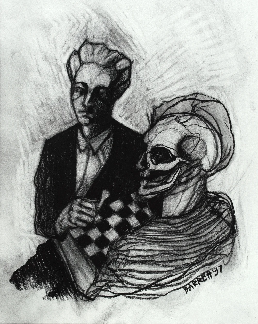 Chess Death Sketch Gregory Barrett Death always said she appeared as she does so that everybody could get at least one date with a hot goth girl. chess death sketch gregory barrett