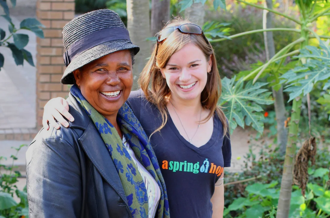 ASoH Permaculture Manager Leanette Sithole and ASoH co-founder Brittany Young