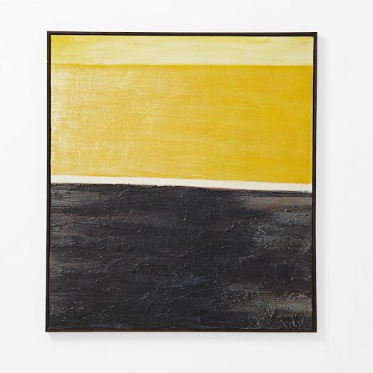 West Elm Abstract Wall Art - Yellow