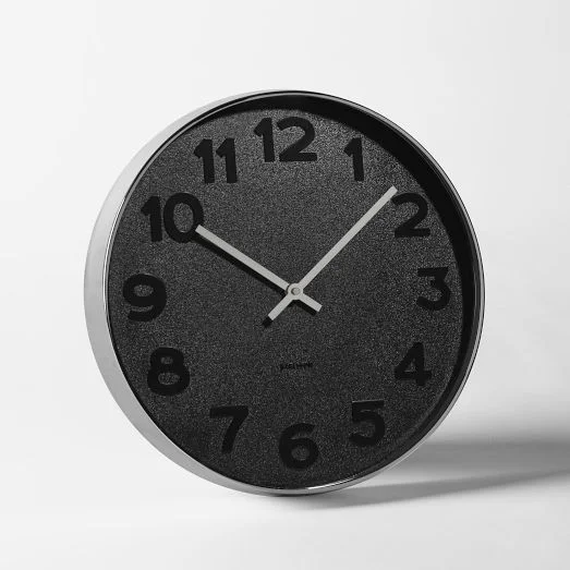 West Elm Mrs. Black Wall Clock