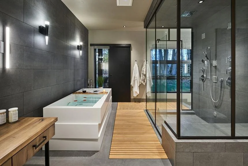 Primary Bath: a finished room I designed and built