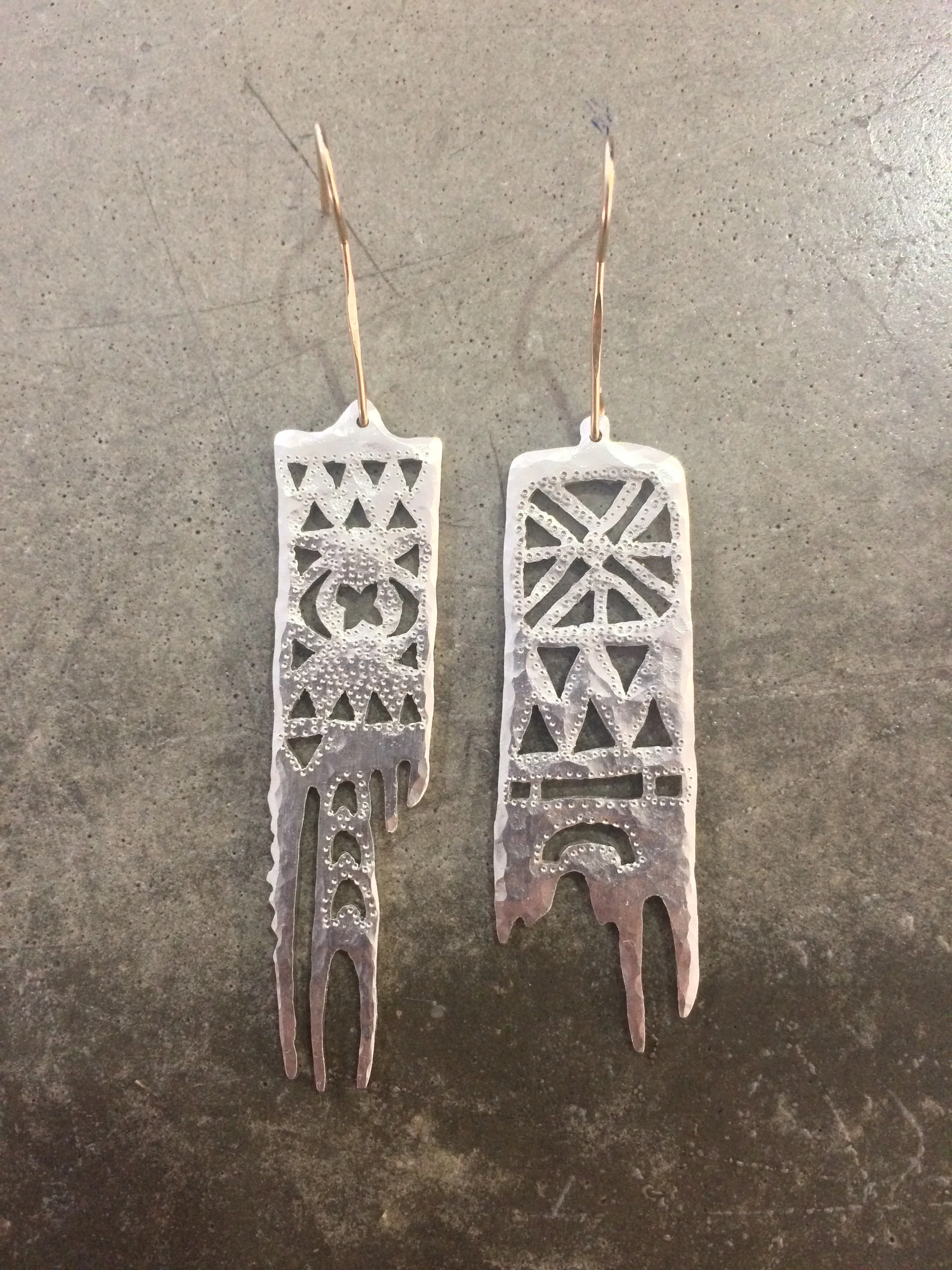 Taro for Dessert earrings sterling silver, 9ct gold