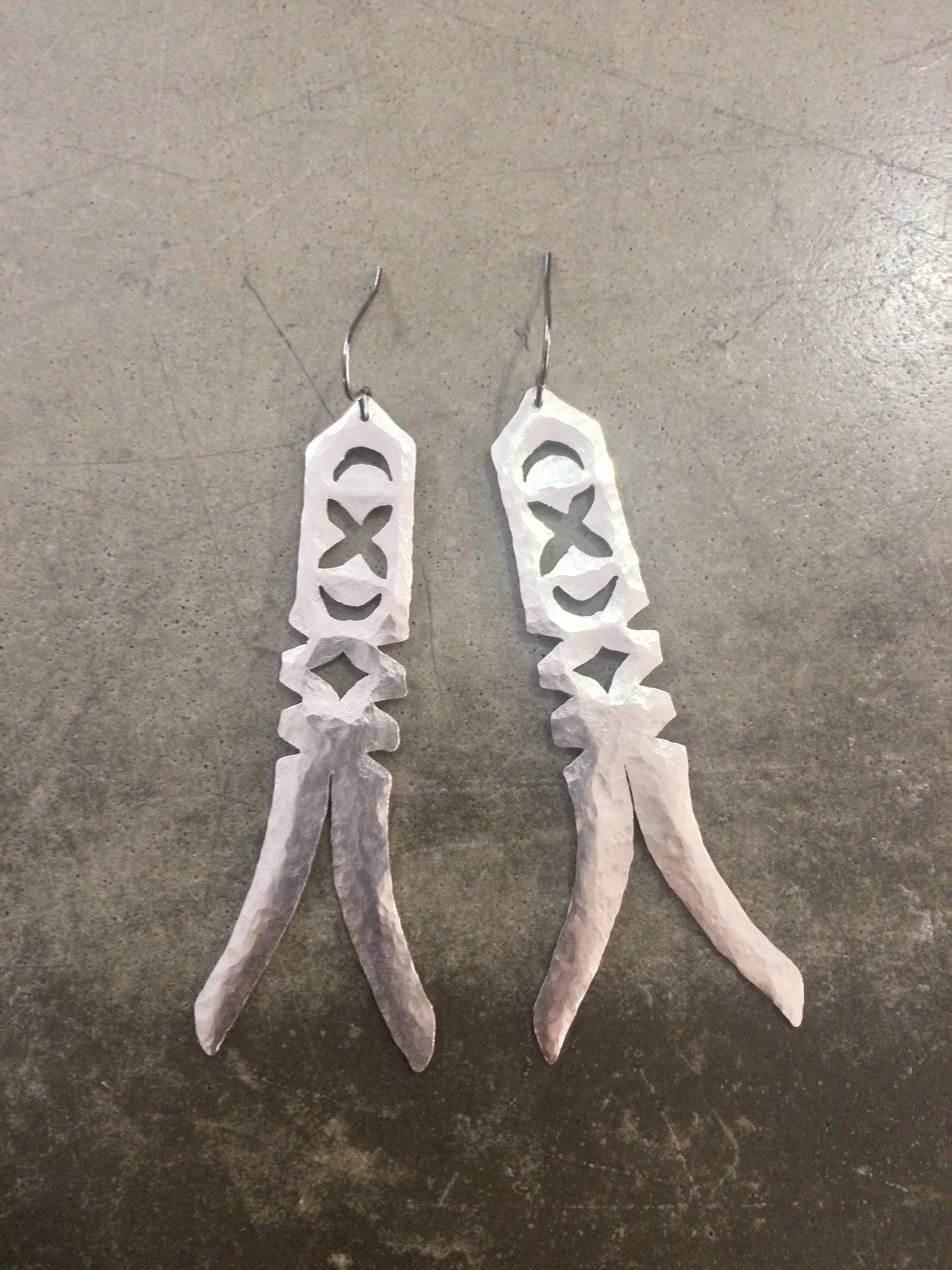 Tapa Fork earrings sterling silver