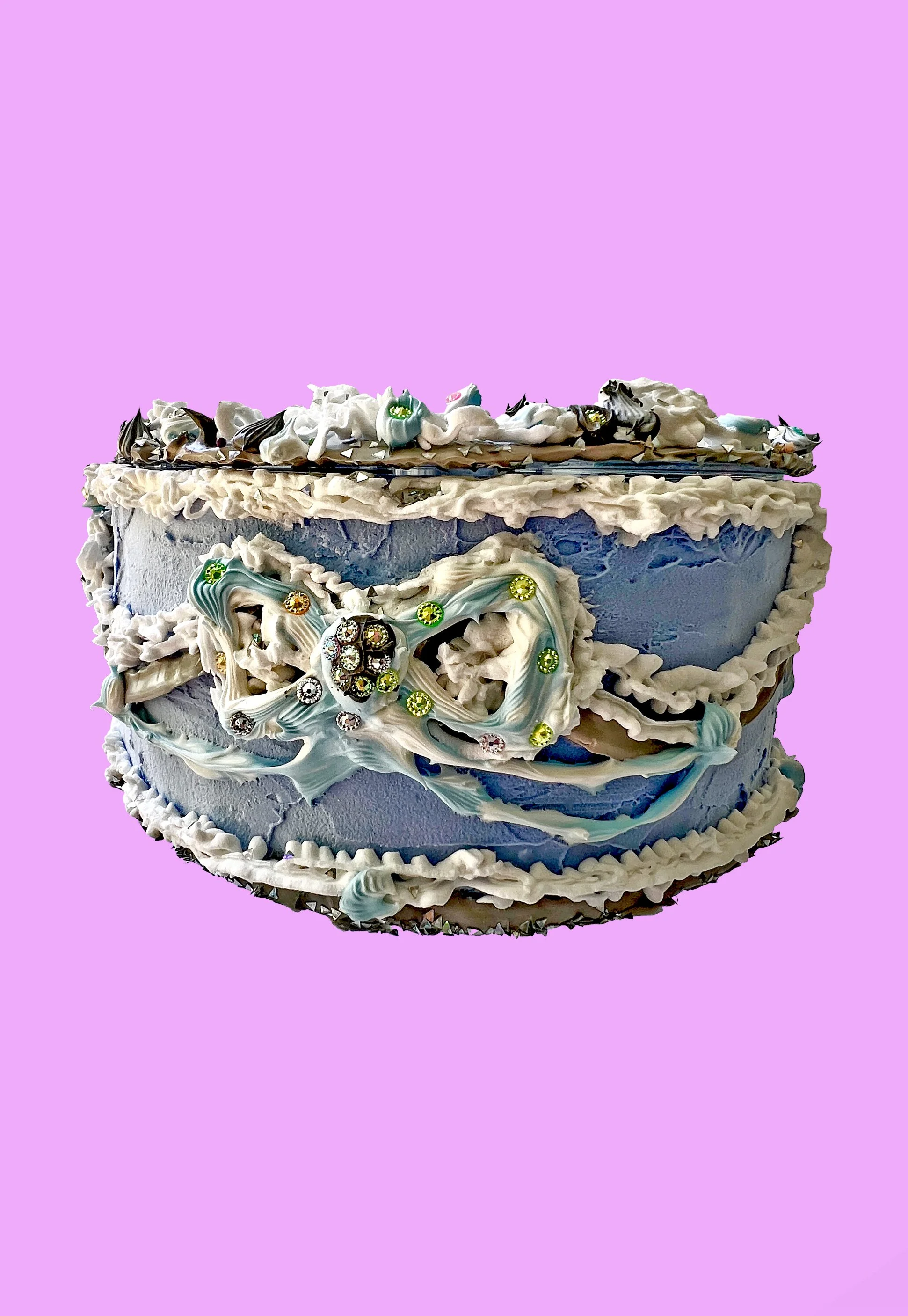 Blue Chiffon cake box (8 inch)