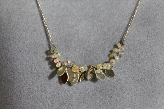 Icy Heart (Ethiopian opal, sterling silver)