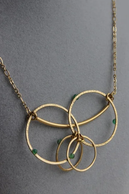 Emerald City (emerald, gold plated brass, brass)