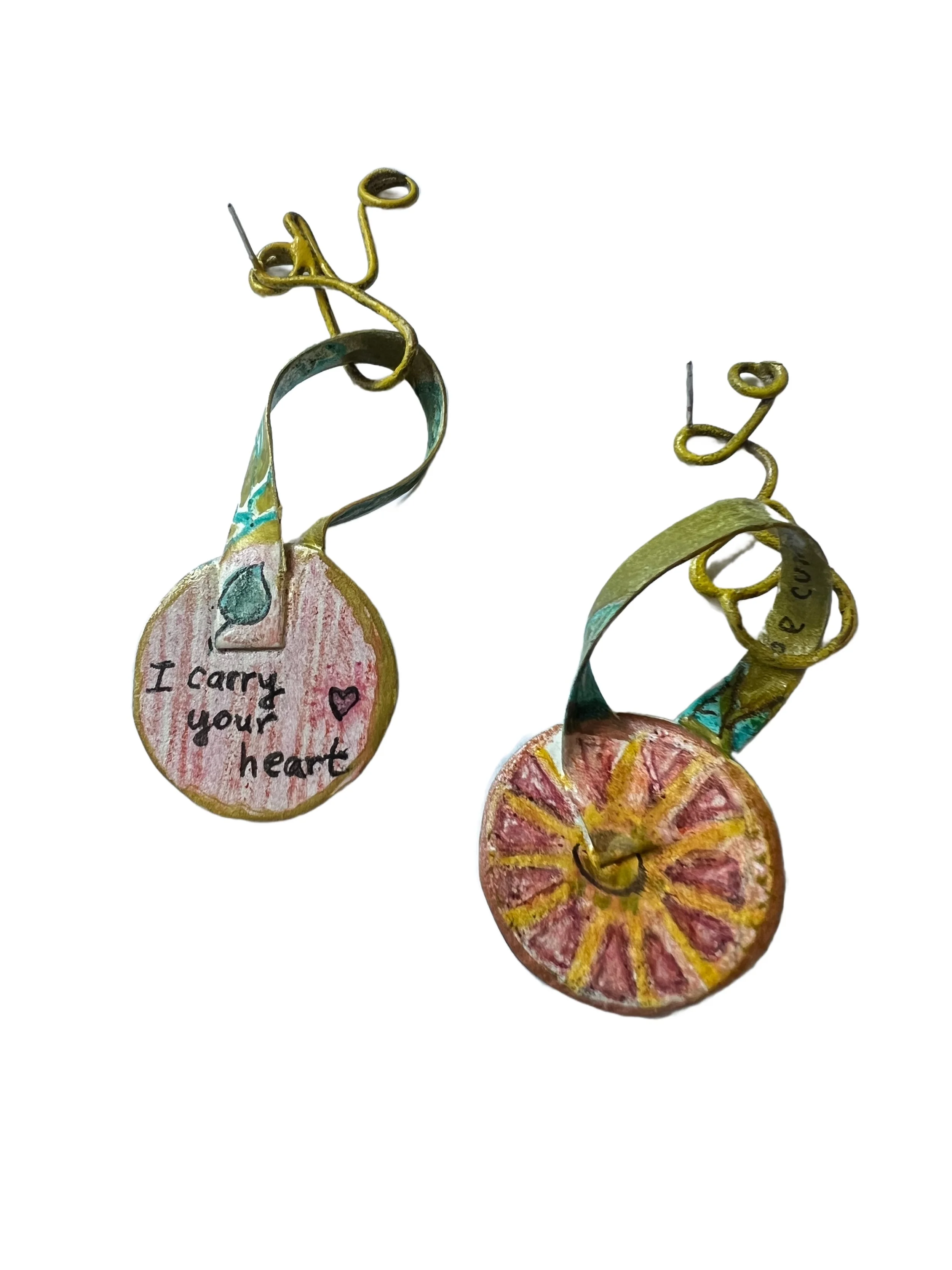 I Carry Your Heart: (poem earrings)