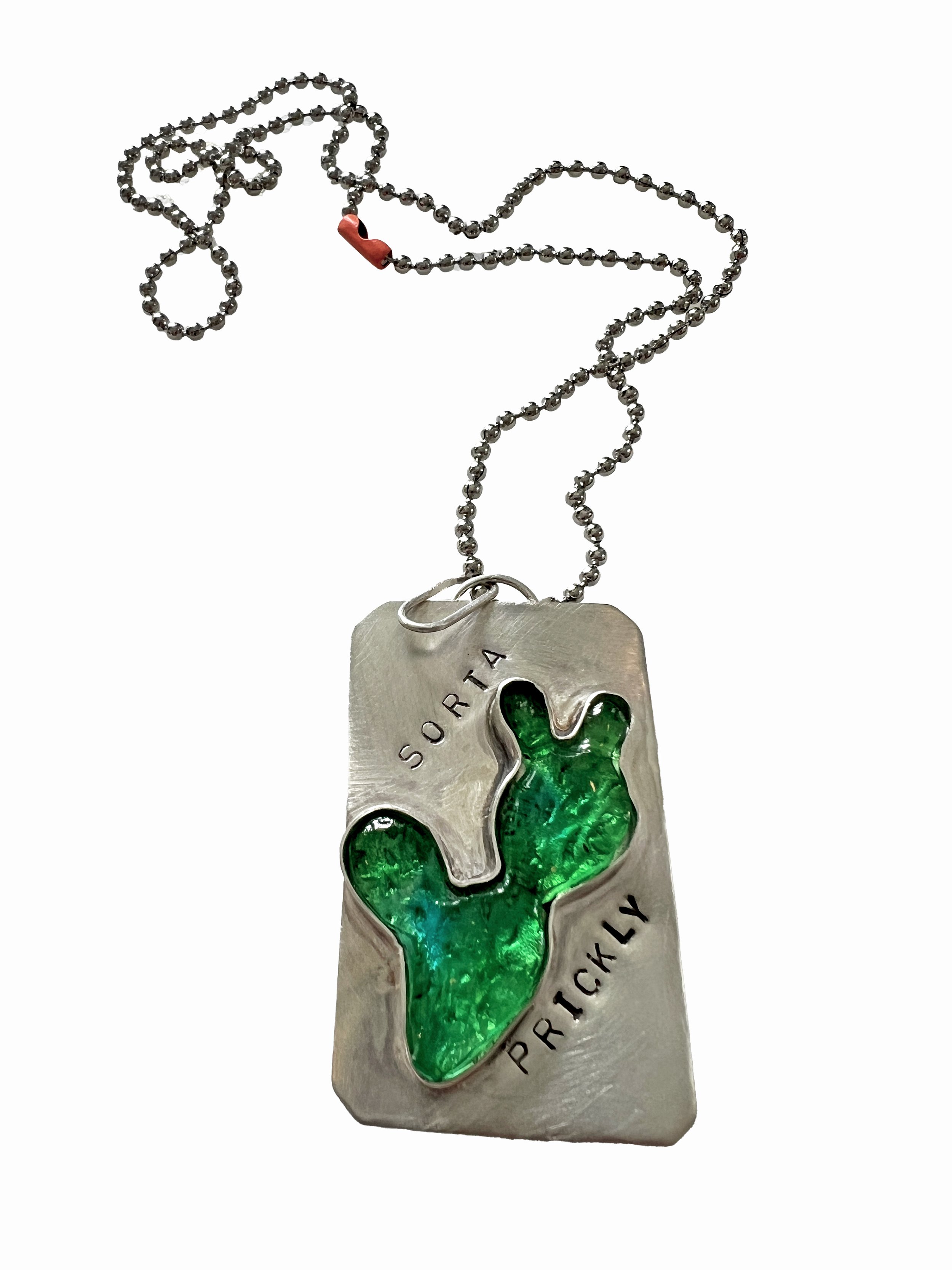 Sorta Prickly (dog tag necklace)