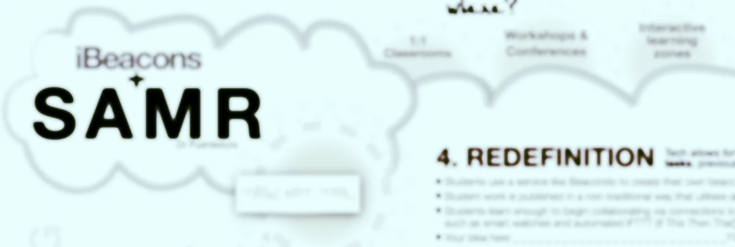 iBeacons mapped against SAMR model