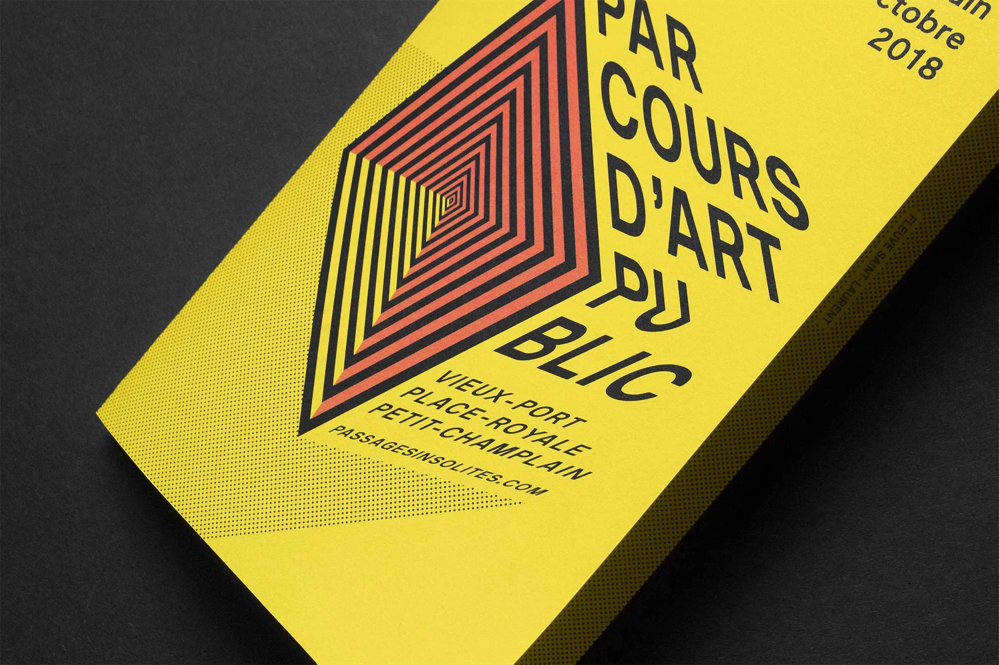 Dessus du dépliant Passage insolites 2018.