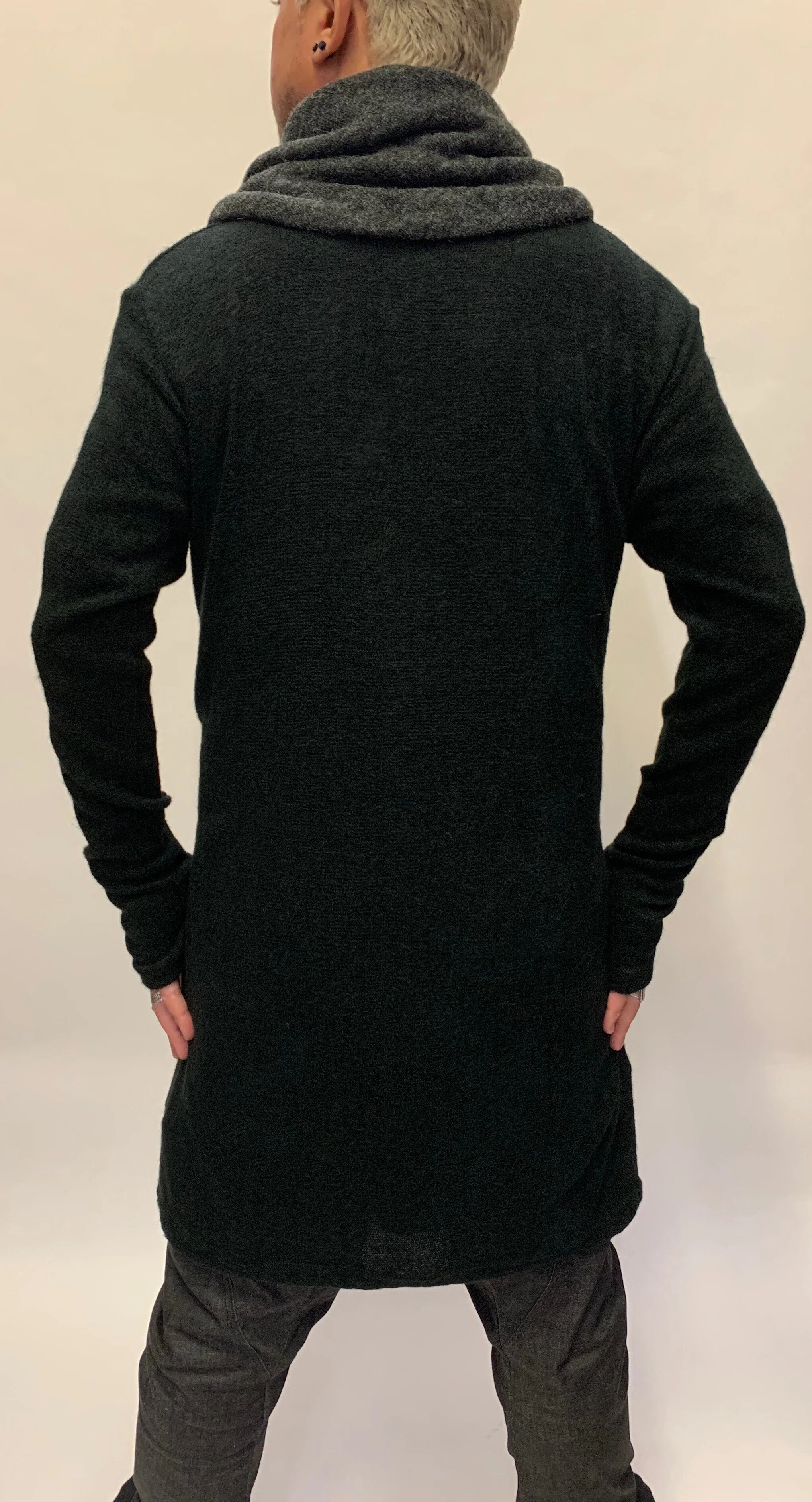611 - Oversized Crossover Hooded Jumper 