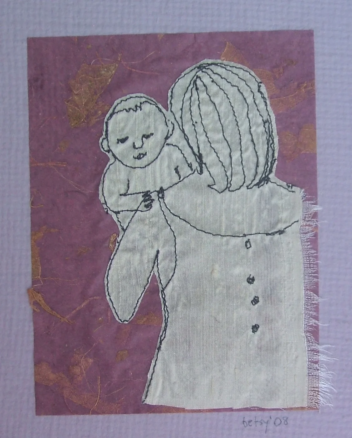 fabric Mother with baby on paper.JPG