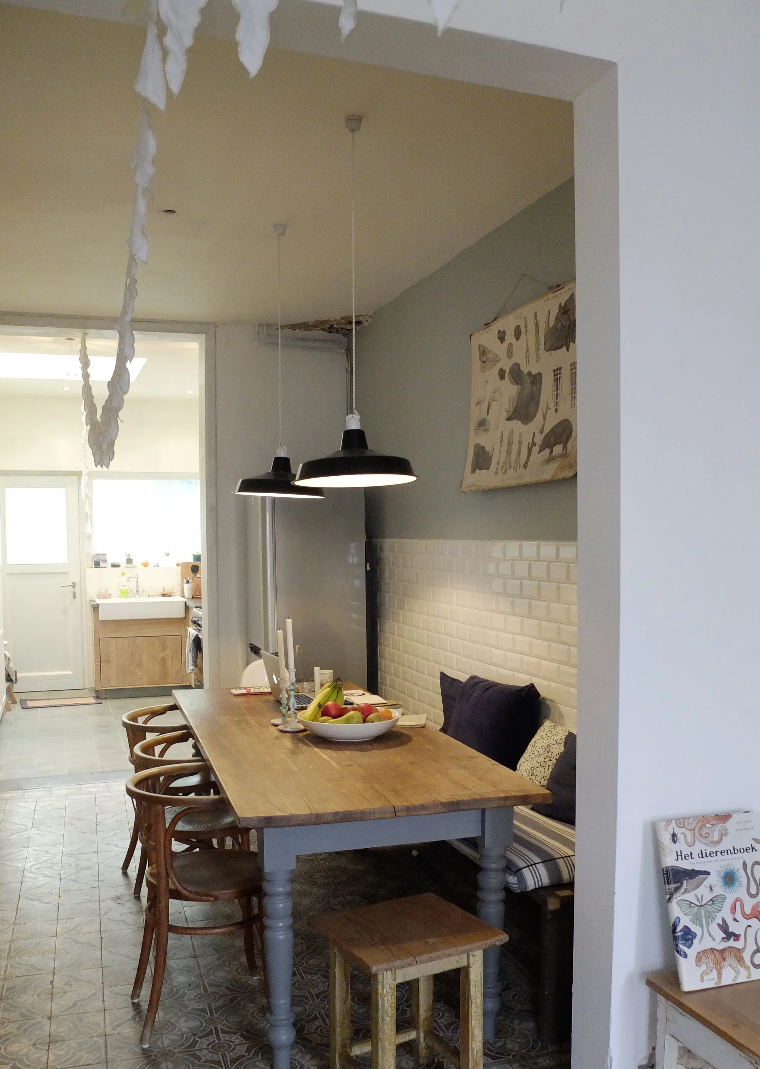 I am so happy with the white metro tiles on the wall.