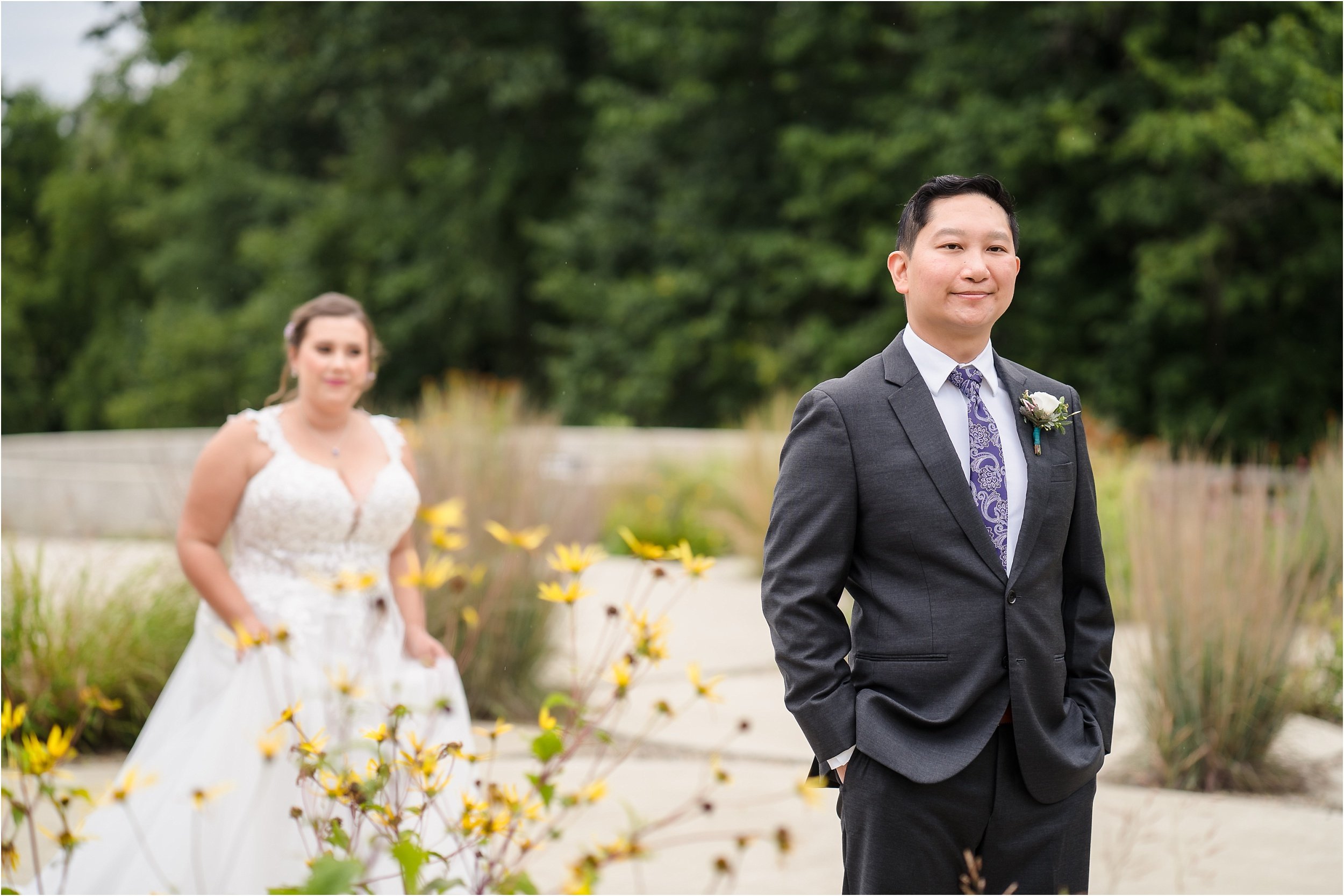  A groom waits with anticipation before his first look.  