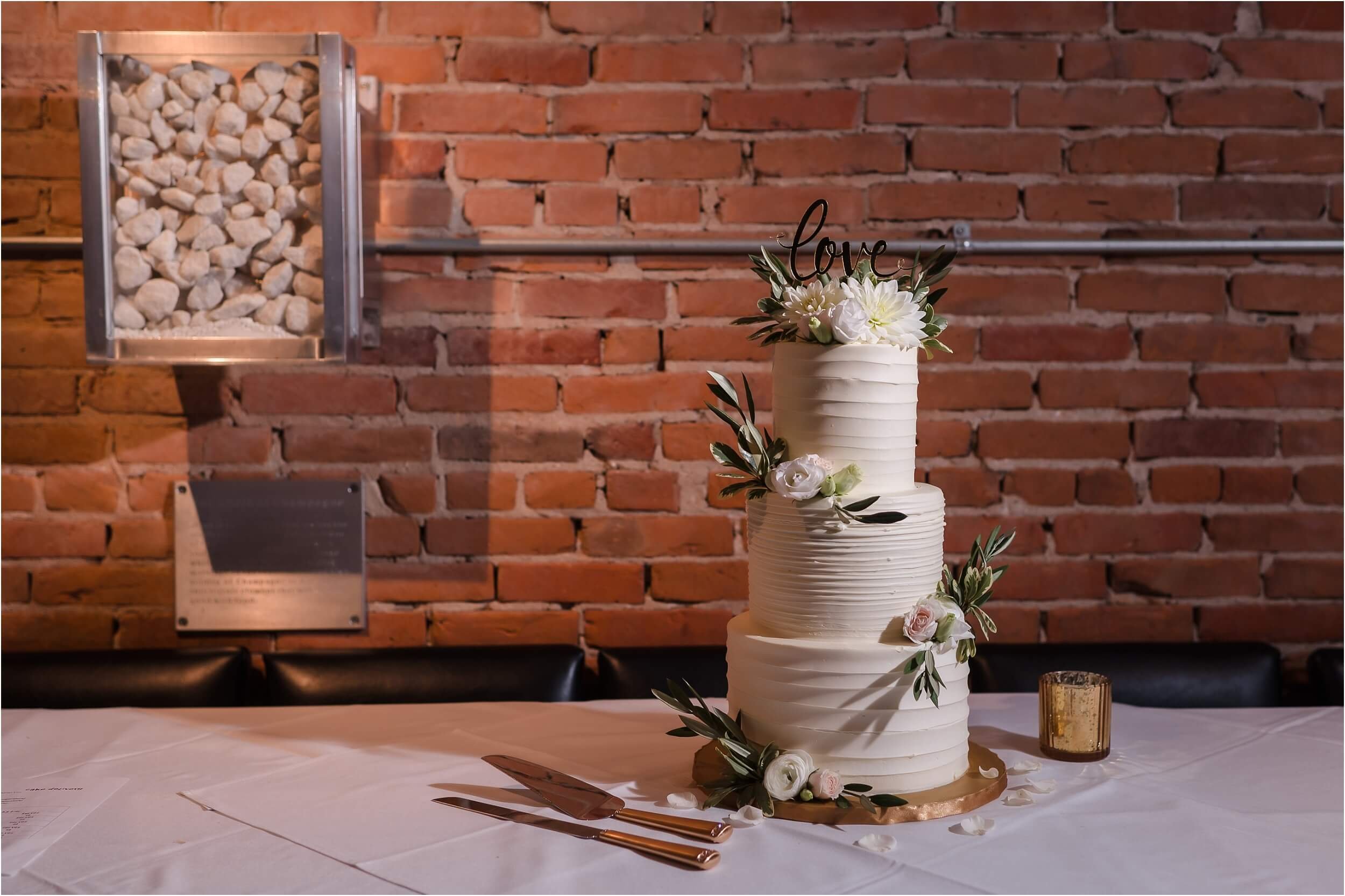  A cake on a table at Vinology in downtown Ann Arbor.  