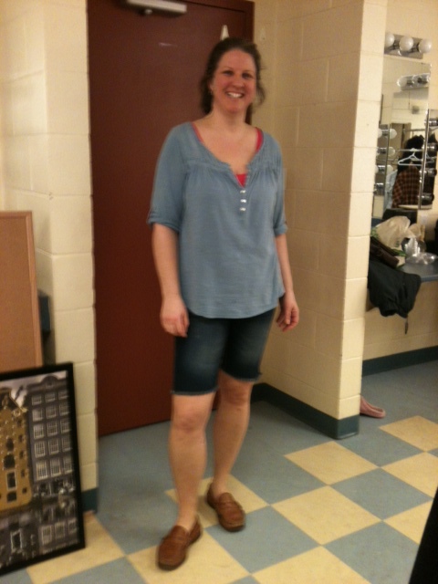 Moments before going on stage to play Elizabeth Caulder in Laundry & Bourbon a few weeks ago!
