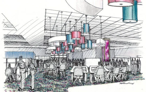 As part of the transition to Harrah’s Gulf Coast, the casino floor remodel will include a new layout. (Courtesy of Cunningham Group)