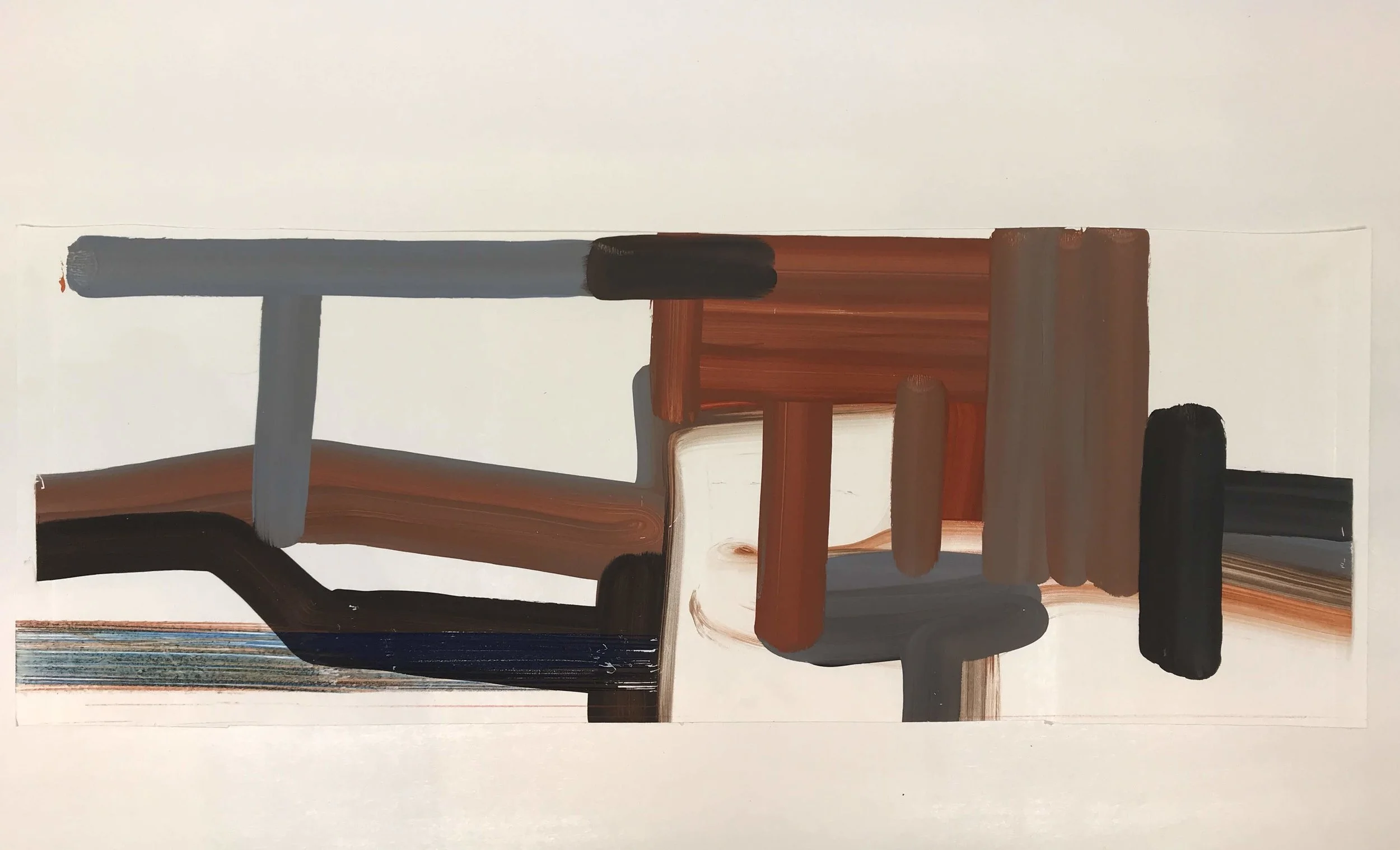  2019, 35,5x96,5, gouache en potlood 