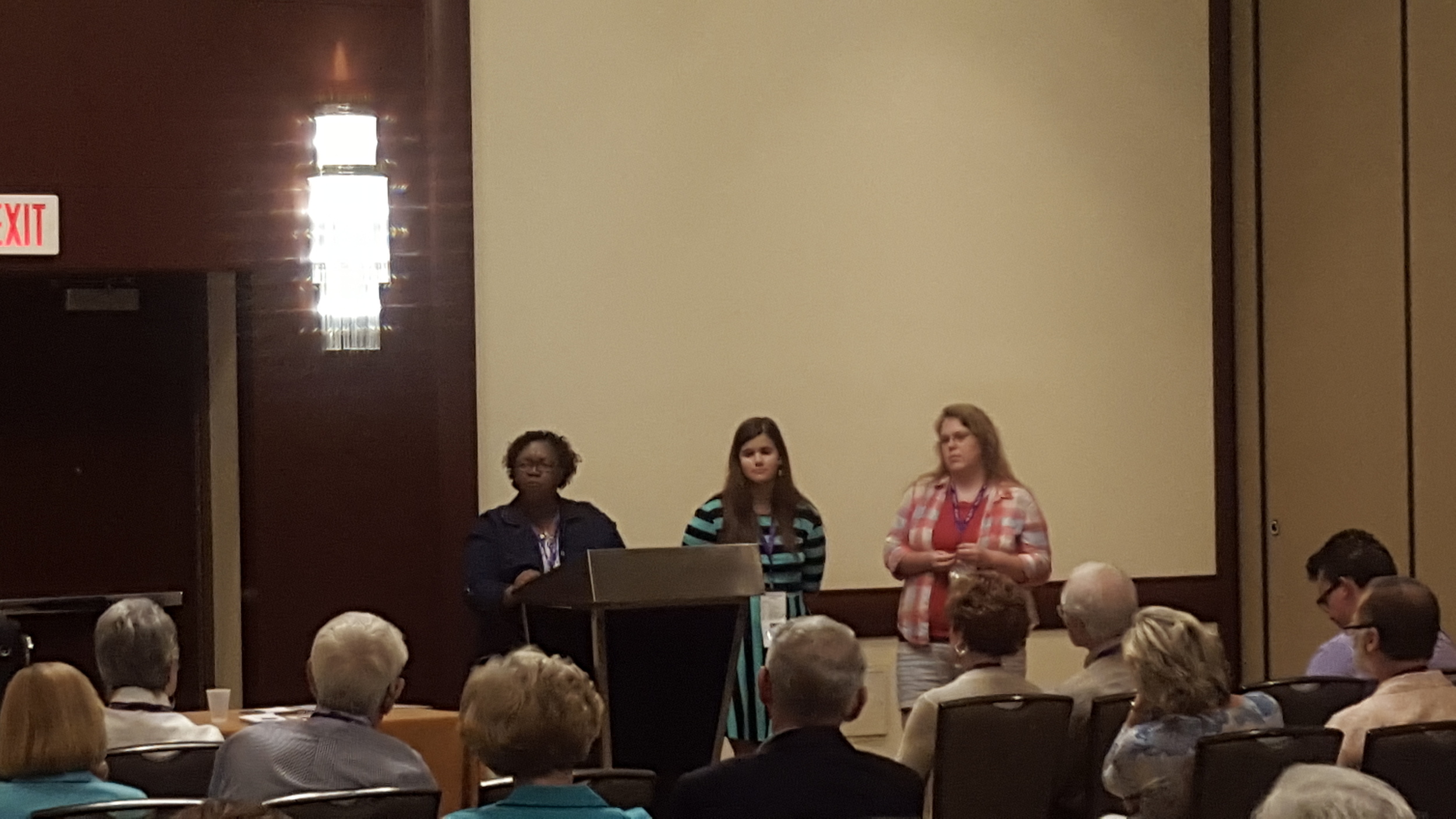 From the left, Cora Jackson, Lane Riley, and Jenny Hodge