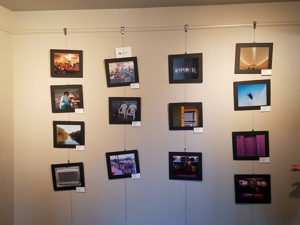 Photography exhibit of the DHH youth at the Delta Art Alliance show.