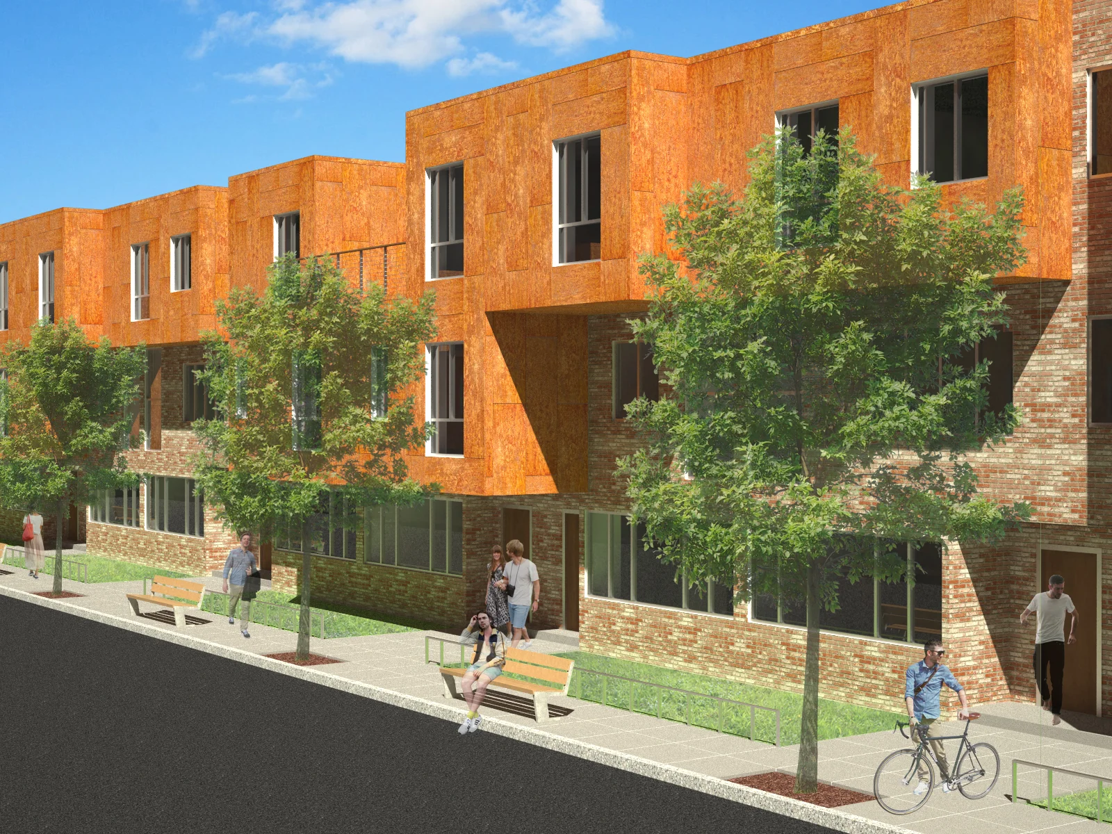 The Northeastern housing studio was based upon the most easily recognizable housing type in Boston, the rowhouse. From Beacon Hill to the South End and into Roxbury the rowhouse deals with a smaller scale of housing not often found in the urban environment.This studio was focused on a reinterpretation of the rowhouse to function in modern urban life. The Push Pull Unit is based on the lateral movement of the party wall separating two parcels of 20’ x 60’. The strategy for this design began with two extended service cores . The party wall wraps around these cores creating large living spaces at the center of the parcels. The push of this volume is accentuated within the adjacent unit by negative space produced from the floor pulling away from the extending volume. Each unit in a pair of parcels is given a larger extended living space. 