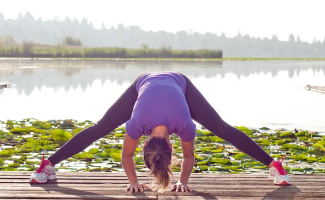 wide leg forward fold