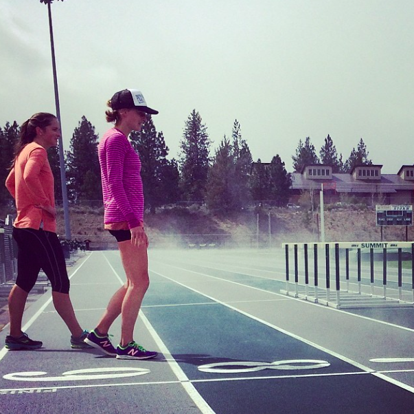 Little Wing's Lauren Fleshman and Mel Lawrence will def be refueling after this workout... NOM!