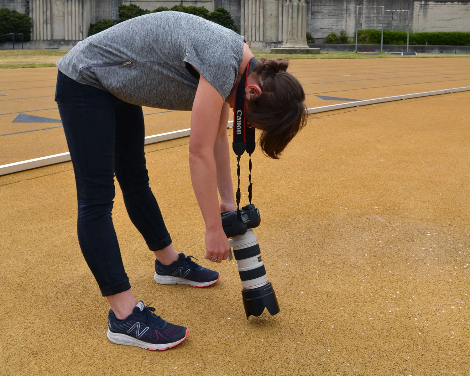 Yoga for Real, photographer edition: weighted forward fold.