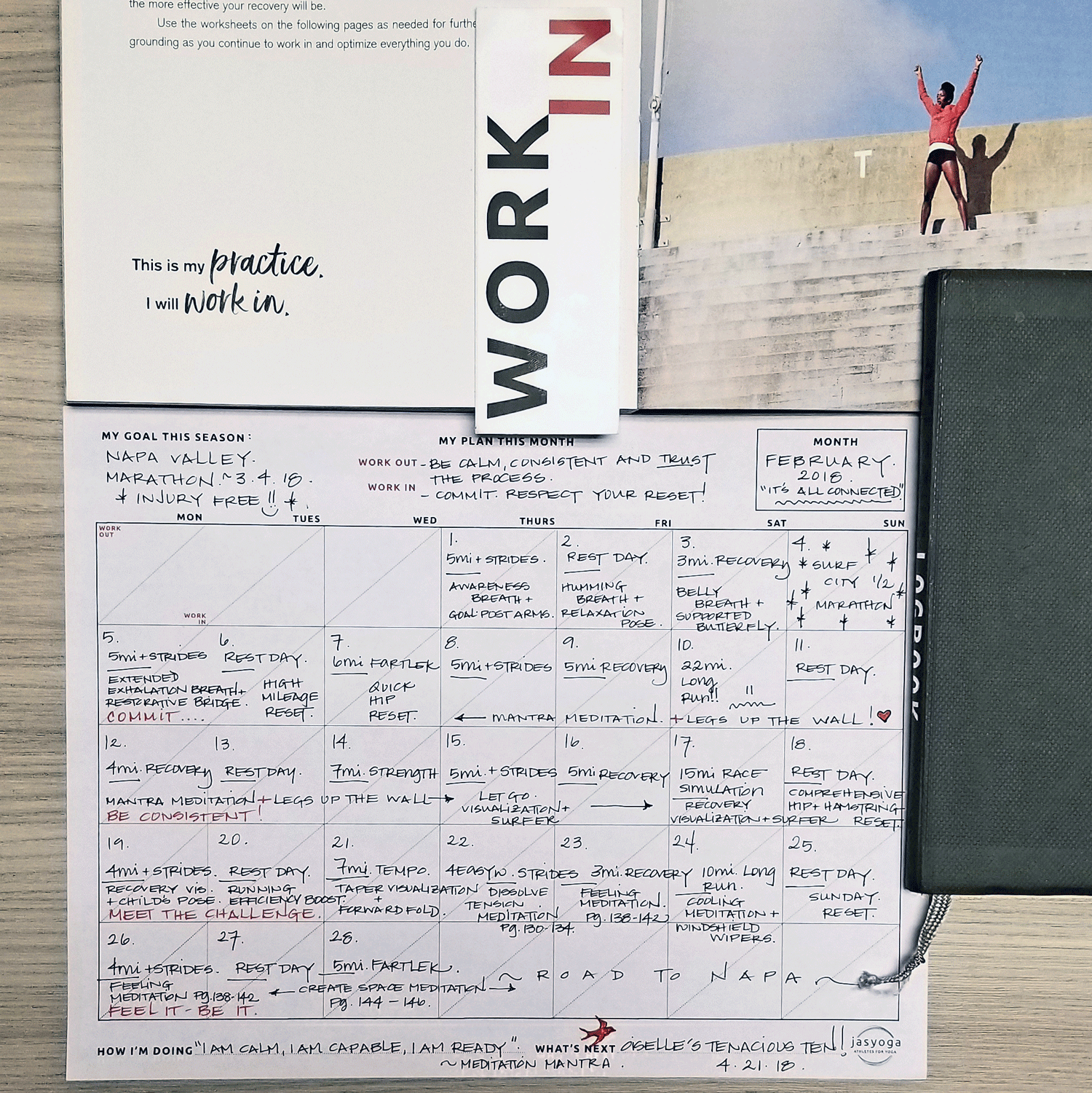 Natalie's February 2018 Athlete's for Yoga Training Plan