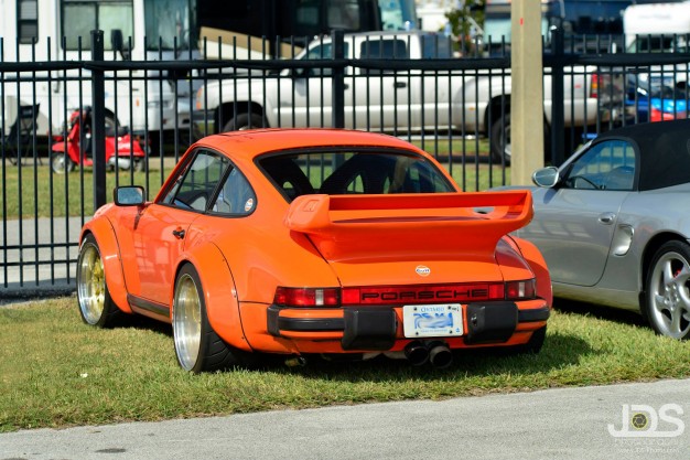 The 911 Turbo in, er, sunnier times in Daytona, just a few days ago.