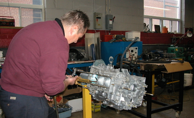 Lloyds at work on a 3.6-liter air-cooled engine destined for a 1981 930.
