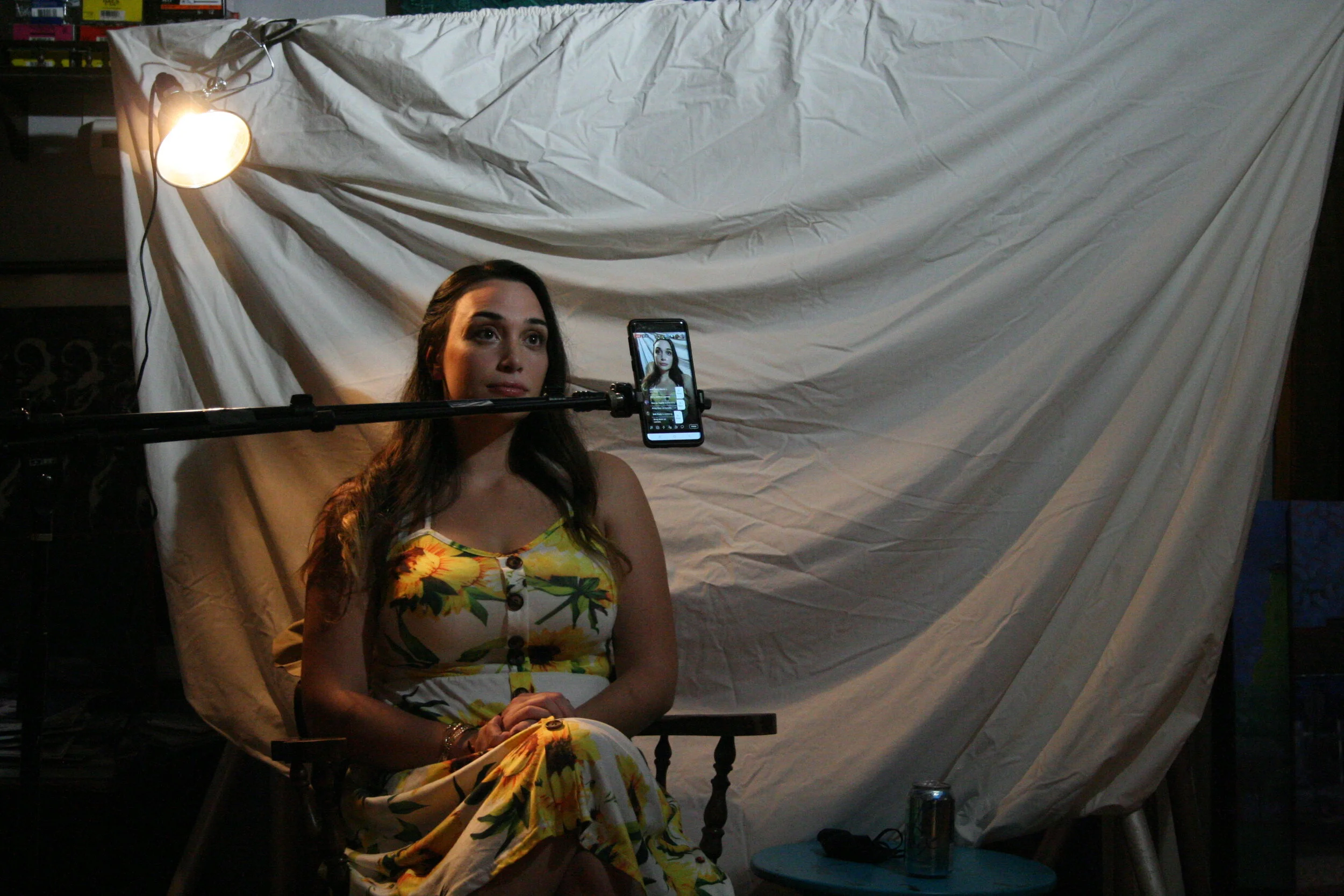 Brandi being recorded. Photo by Brian Pierce