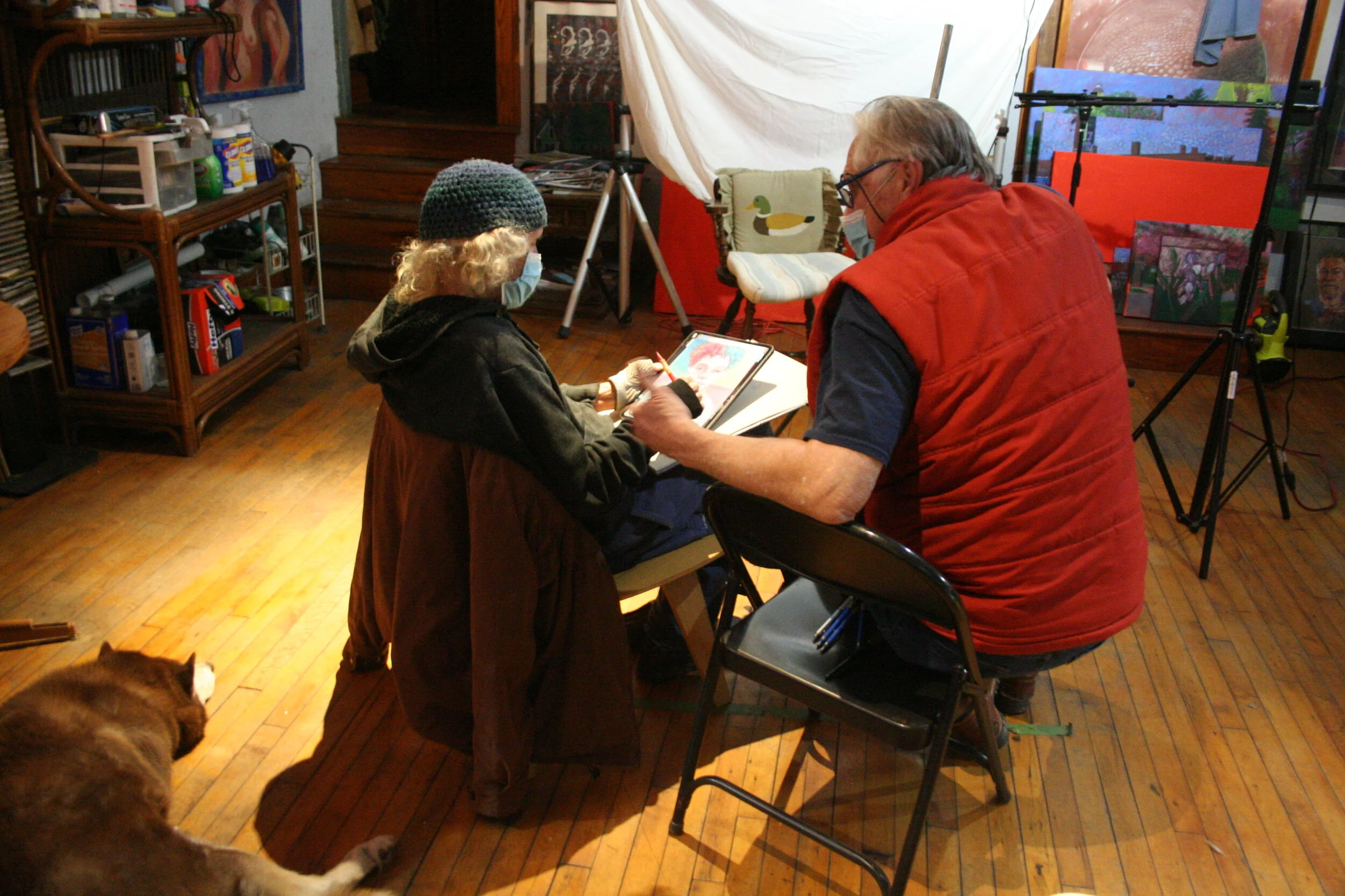 Brian PIerce talking with Larry Zuzik. Photo by Timothy Herron