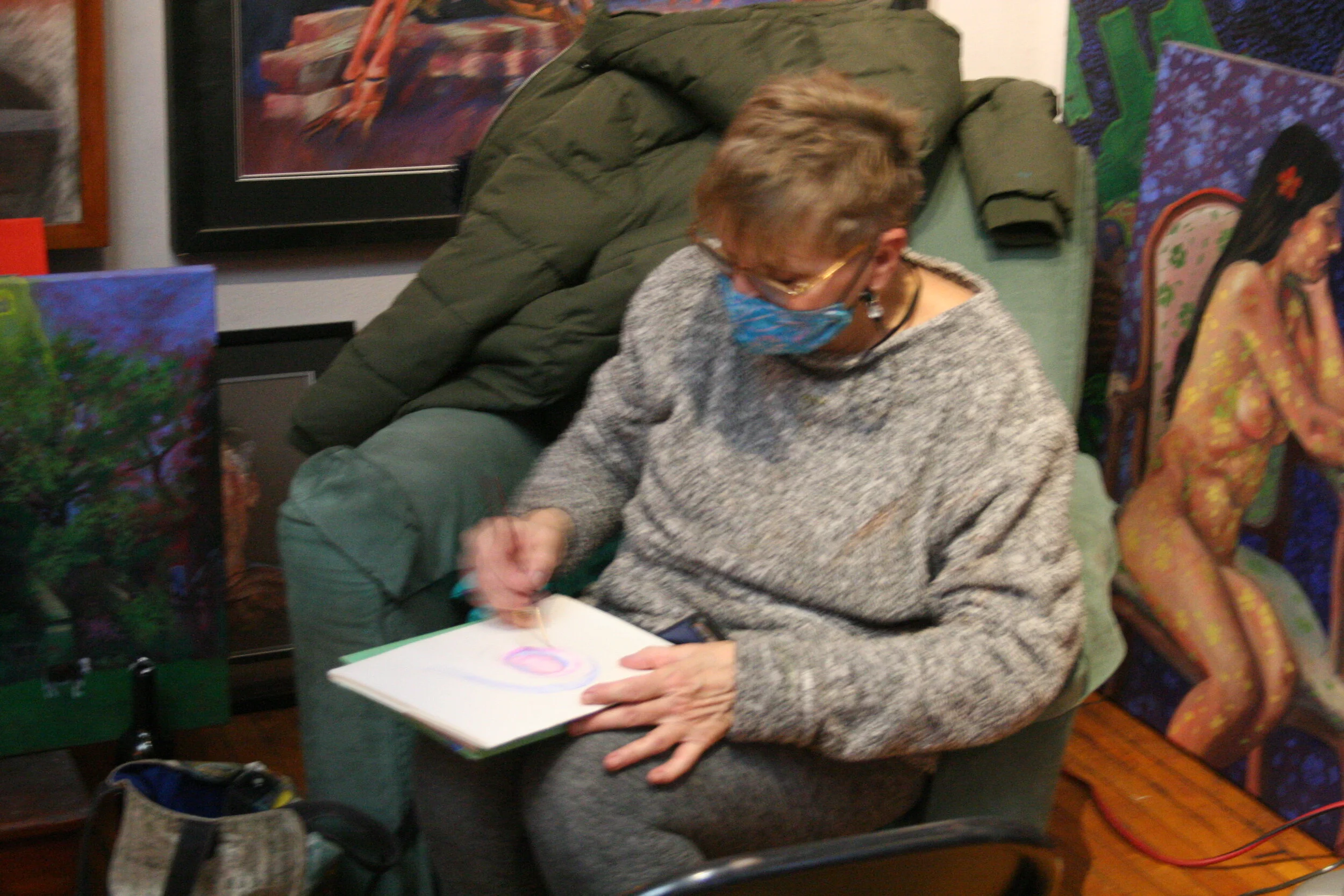 Joan Perch who brought Janet to my studio. Photo by Brian Pierce. 