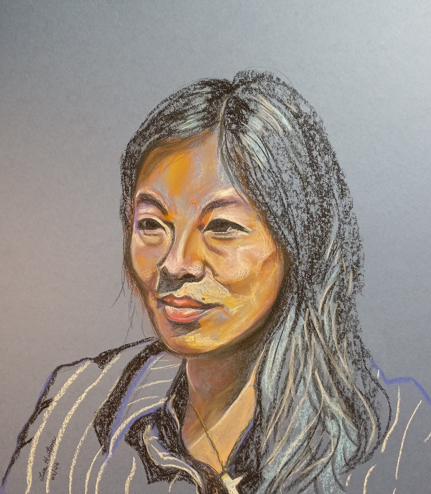 The Pretentious Cleveland Portrait Artists drawing Teri Wang 3-18-22 ...