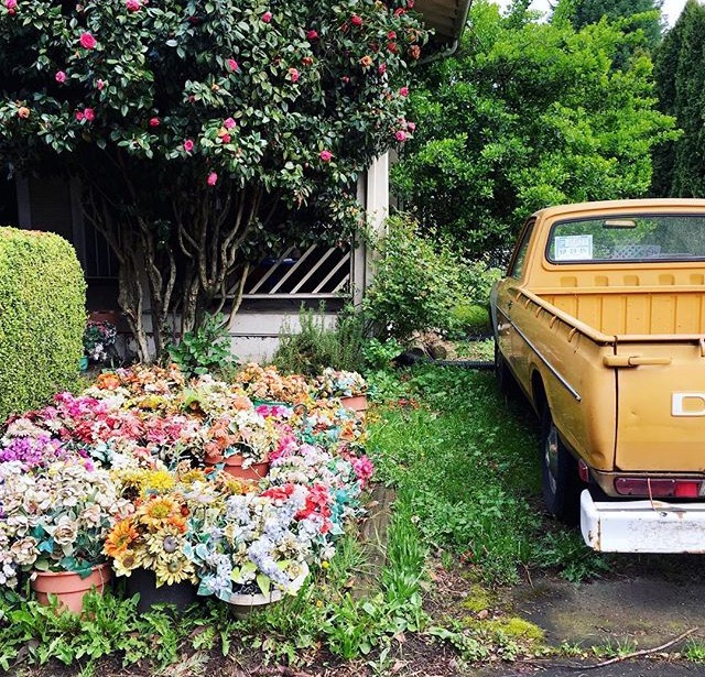 Share a piece of art that speaks to you. Wandering the streets in search of cool art and beautiful gardens is one of my greatest joys.