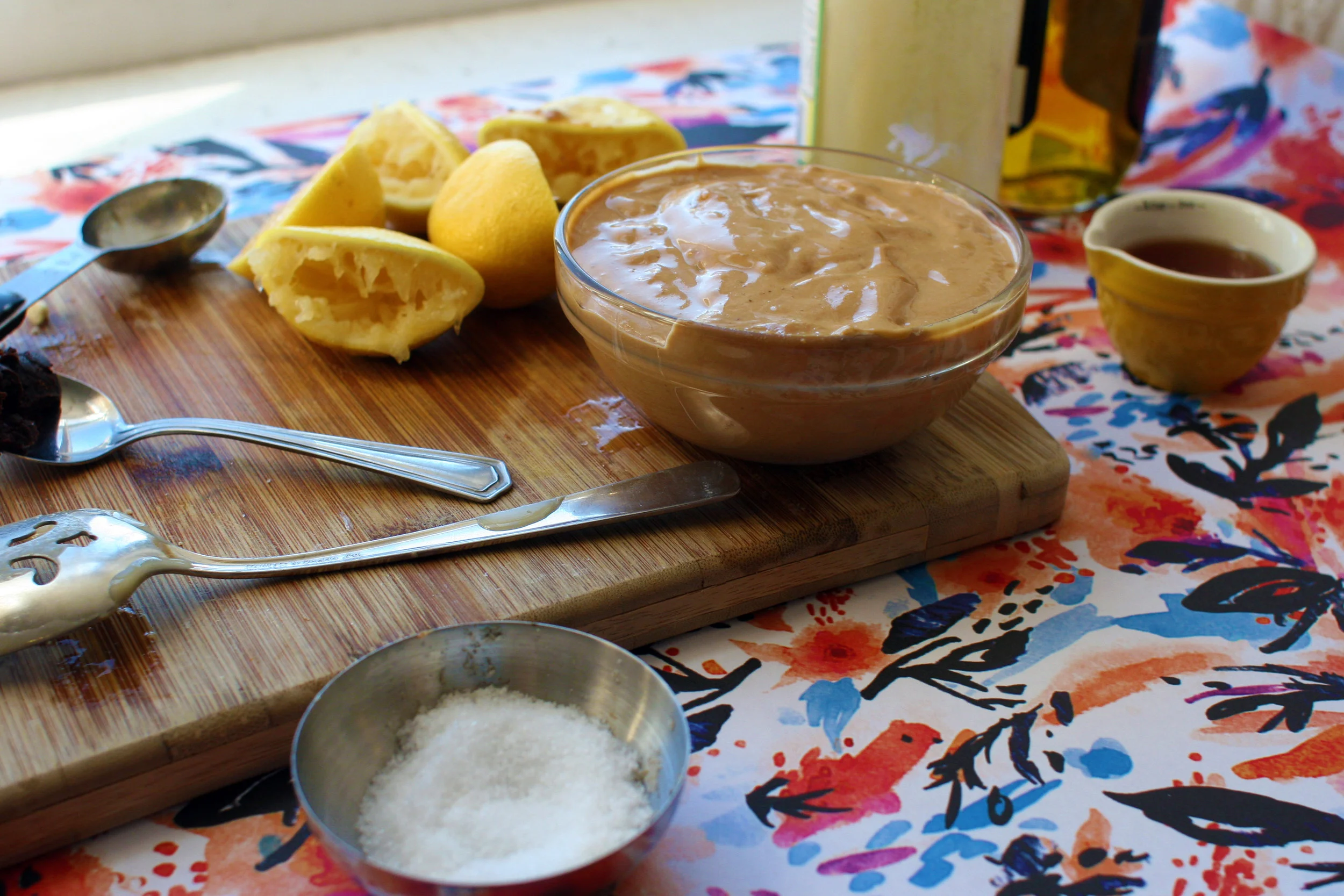 My 2 Go-To Dressings: Tahini Maple Miso and Basil Avocado