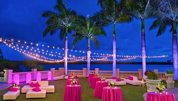Offering 15,000 square feet of versatile meetings and events space, the Event Lawn at The Westin Cape Coral Resort at Marina Village has the most impressive views and provides meeting a wow-factor to Instagram shots. As the property overlooks three bodies of water, The Gulf of Mexico, the Caloosahatchee River, and San Carlos Bay, the event lawn is used for outdoor receptions and gatherings to watch the beautiful Southwest Florida sunset.