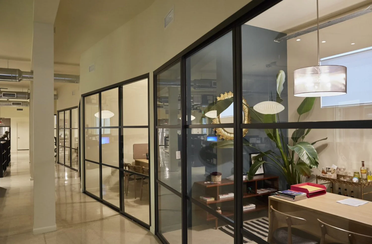 Friend and architect David Abelow created our zig-zag offices.