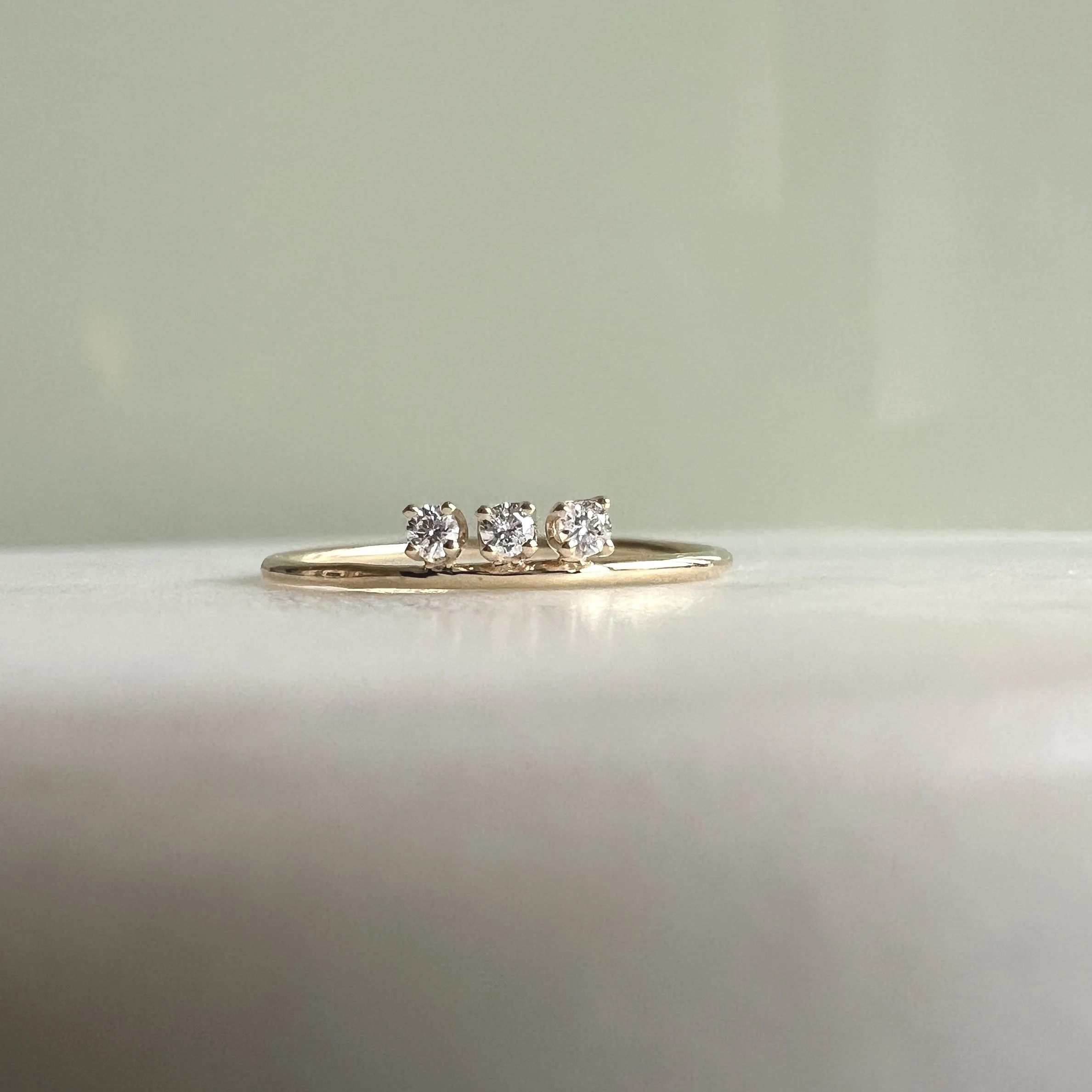 Floating White Diamond Ring — Thorne - Main Image