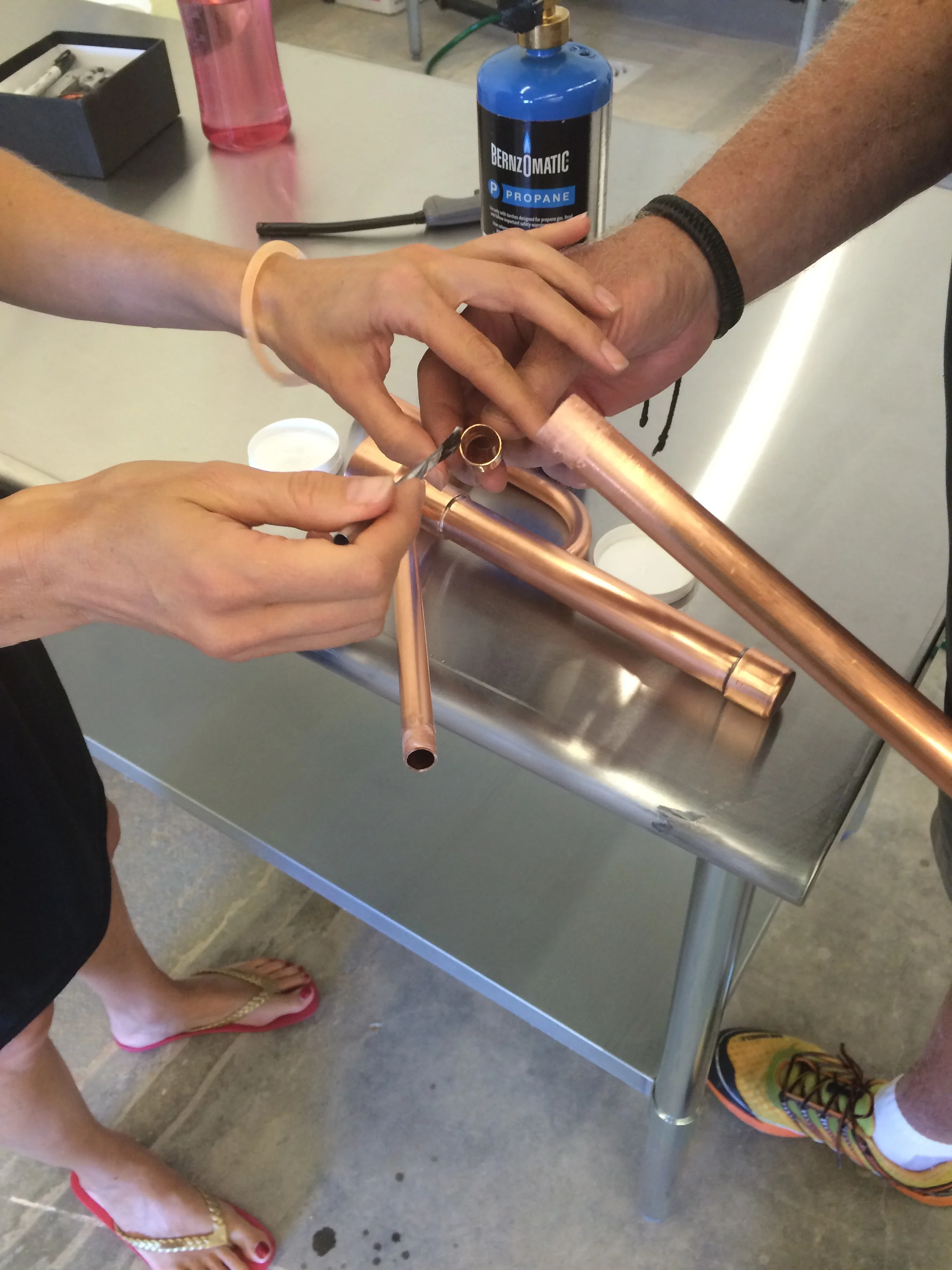 Getting set up to add more copper to the parrot