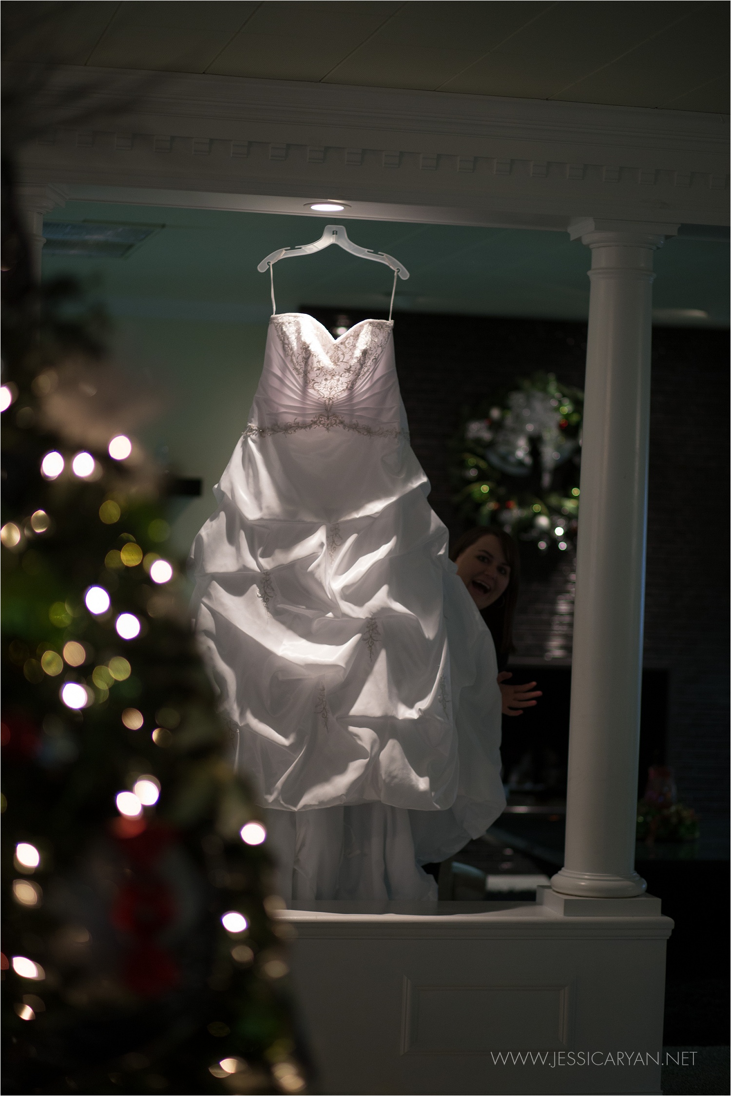And she's tall so she comes in handy for hanging the dress up in places I can't reach :)
