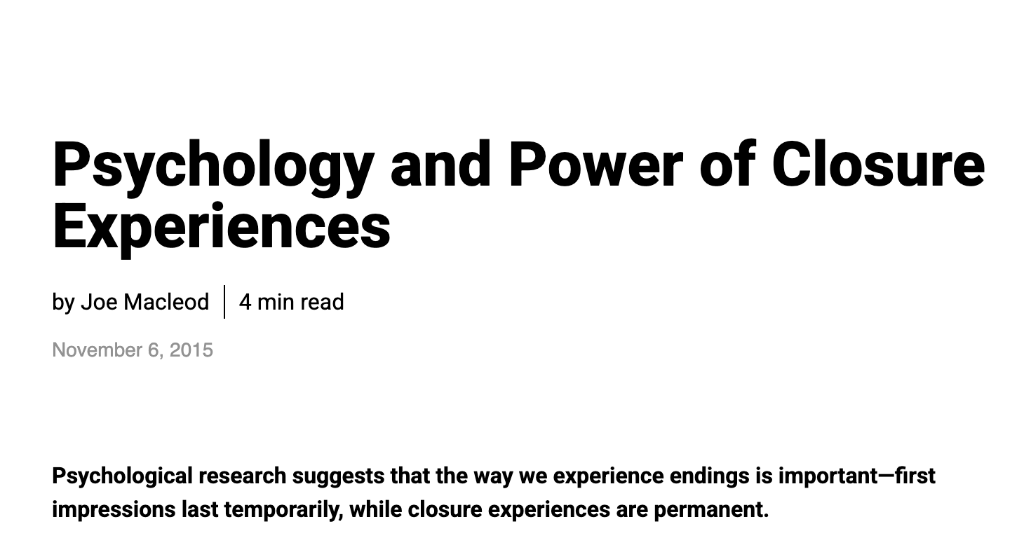 Psychology and Power of Closure Experiences | UX Magazine