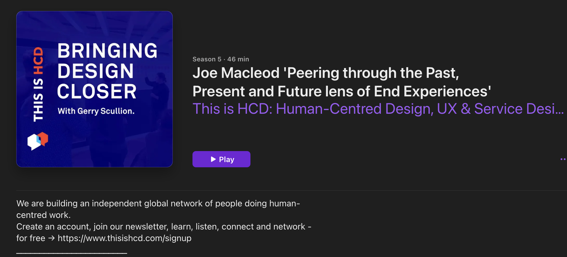Joe Macleod 'Peering through the Past, Present and Future lens of End Experiences' | This is HCD