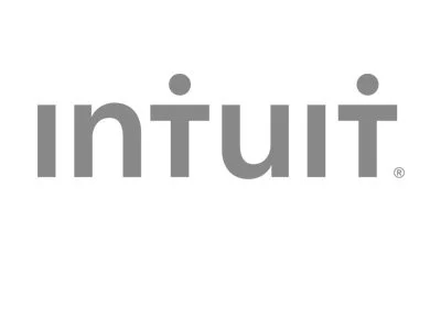 Intuit logo in gray font on a white background.