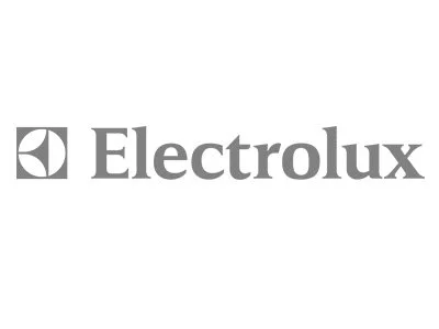 Electrolux logo with stylized "E" symbol and company name in gray text.