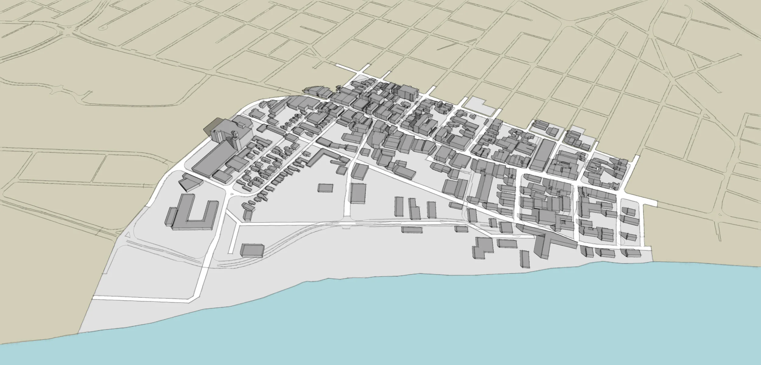 Downtown Moncton in 1956 (showing Assomption Blvd for context)