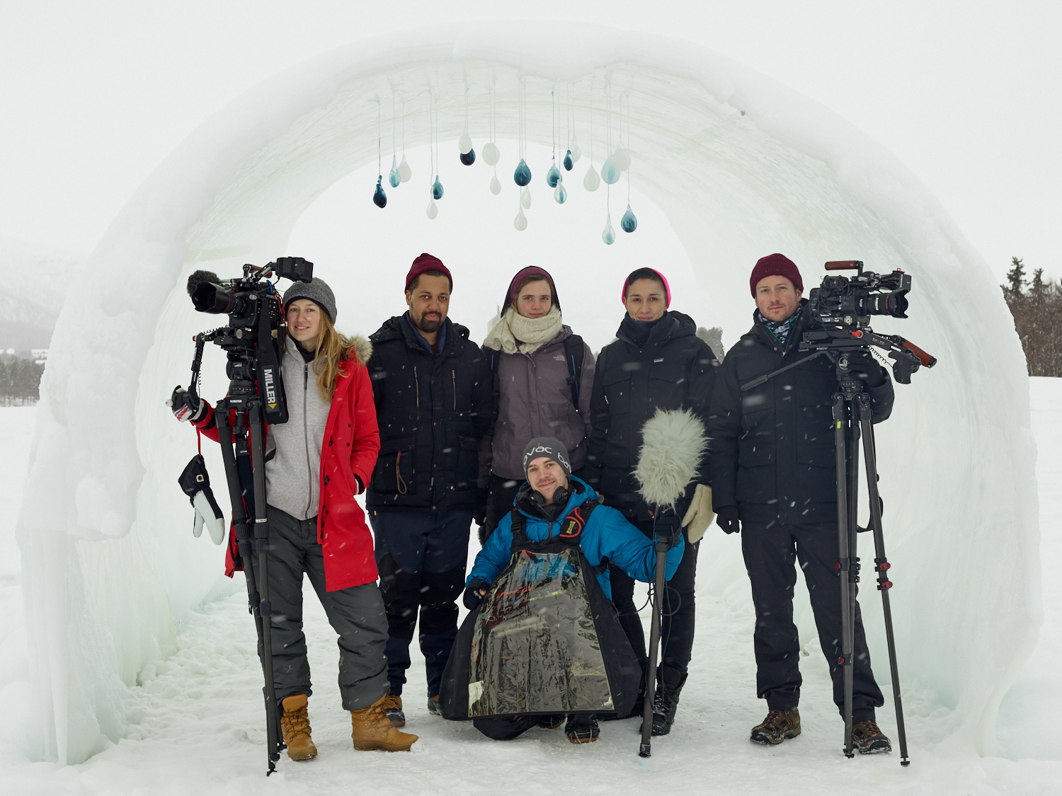 Here's the VICE News Team standing proud just after they had interviewed Terje Isungset. Photo: Emile Holba