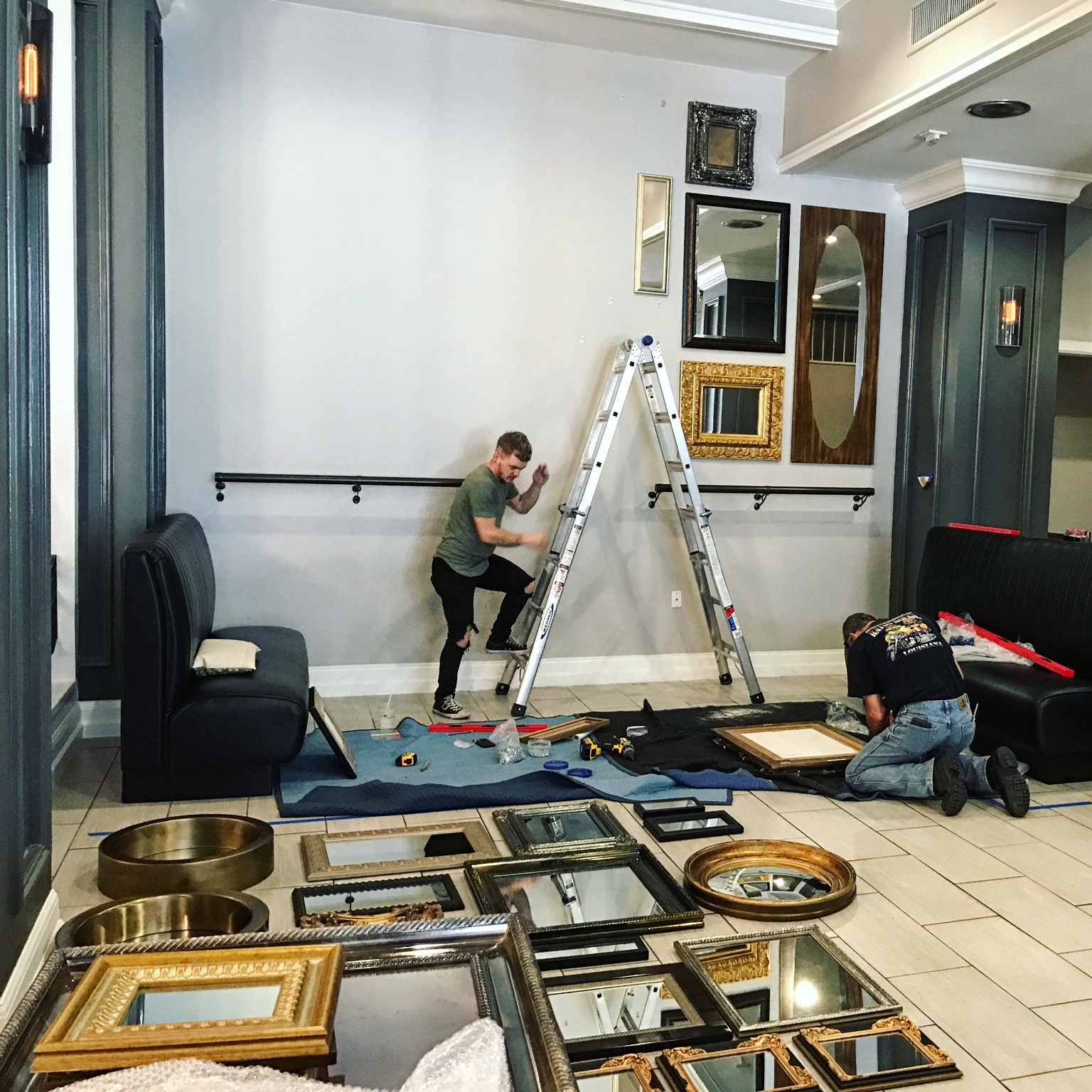 Art Dallas inc Installation team on location.